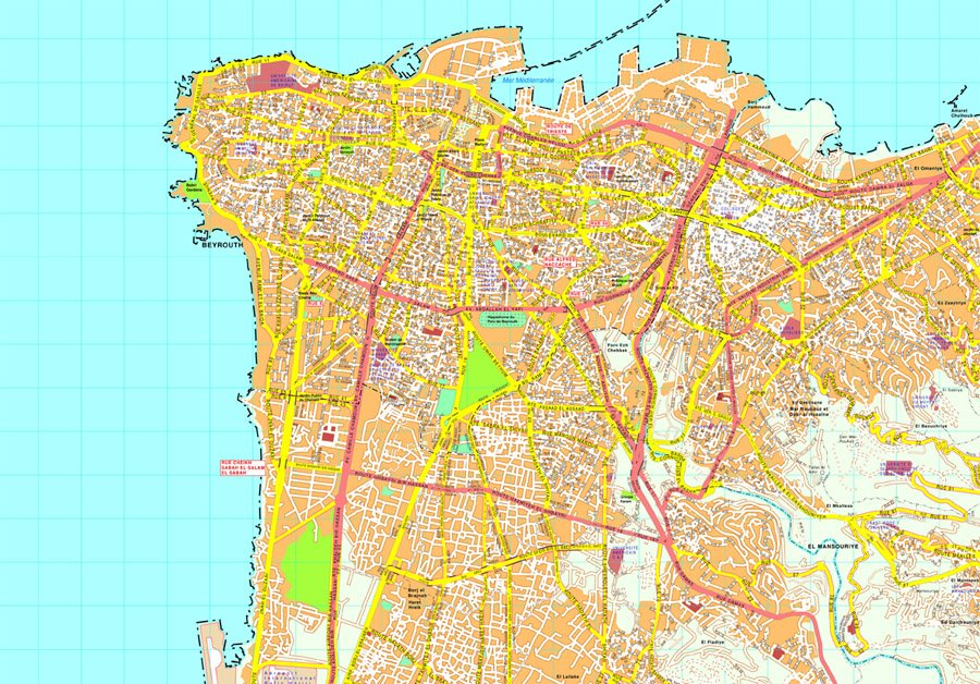 Beirut map
