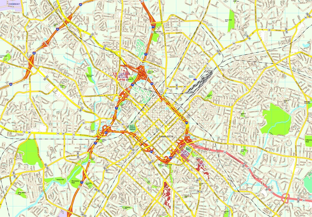 Charlotte map
