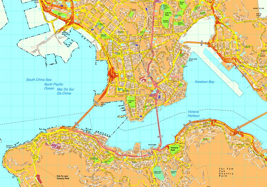 Hong Kong map