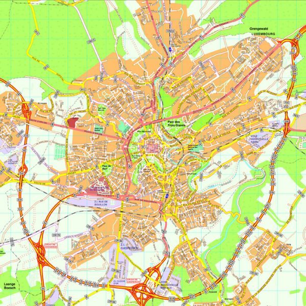 Luxembourg map