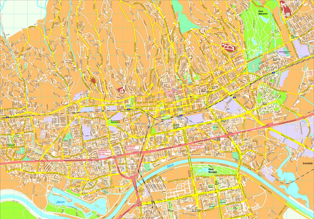 Zagreb map