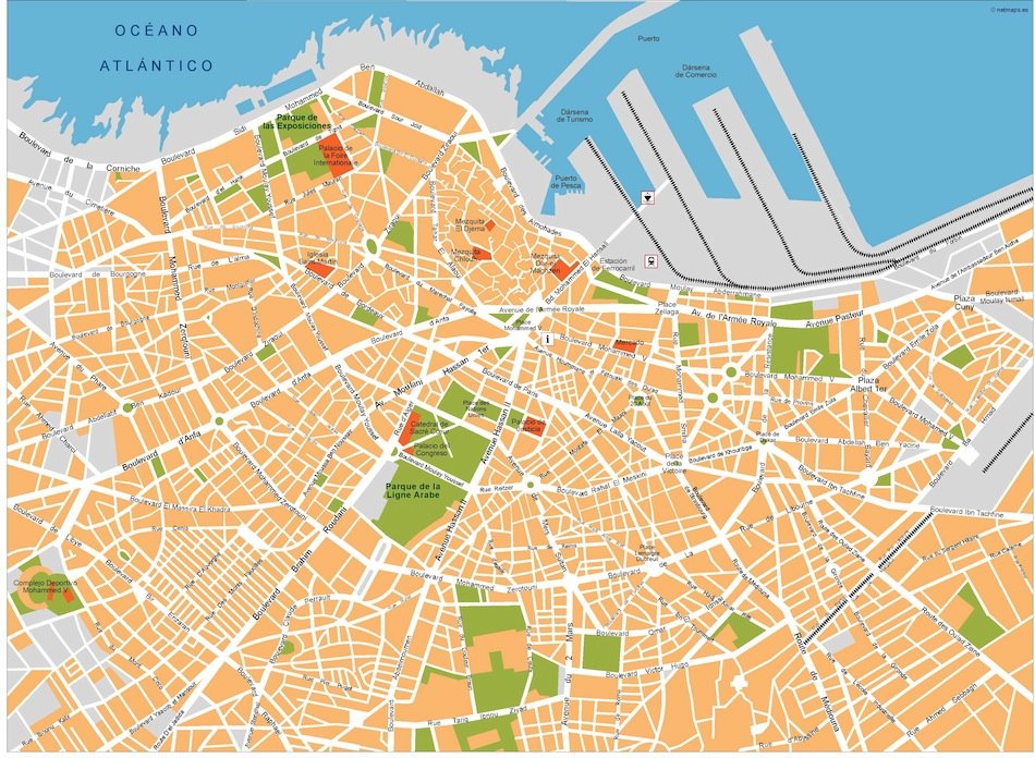 casablanca vector map