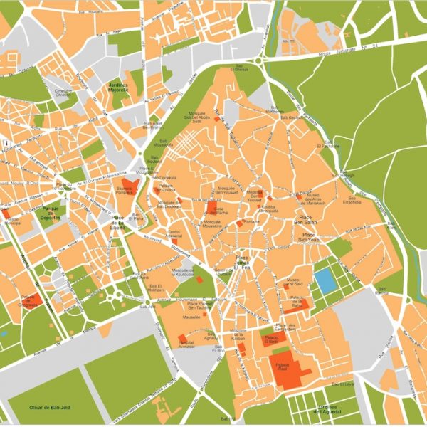 marrakech vector map