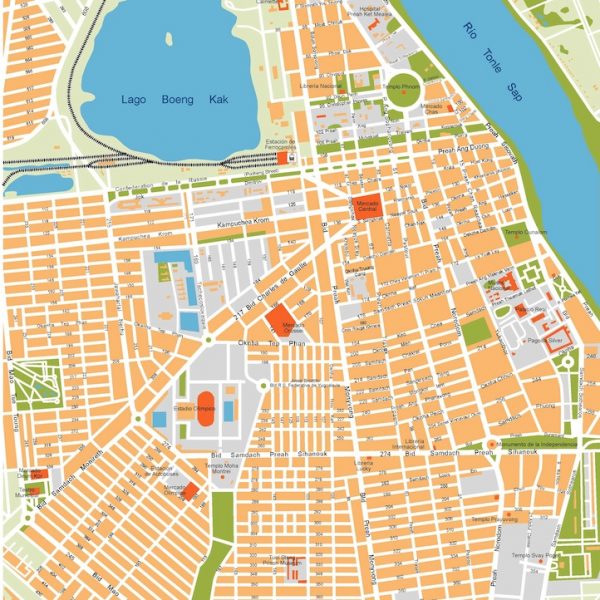 phnom penh vector map