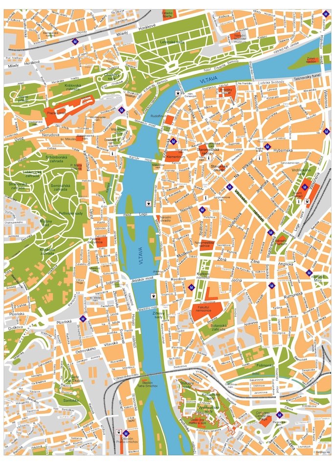 prague vector map