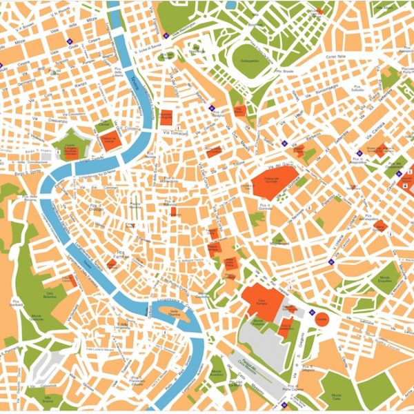rome vector map