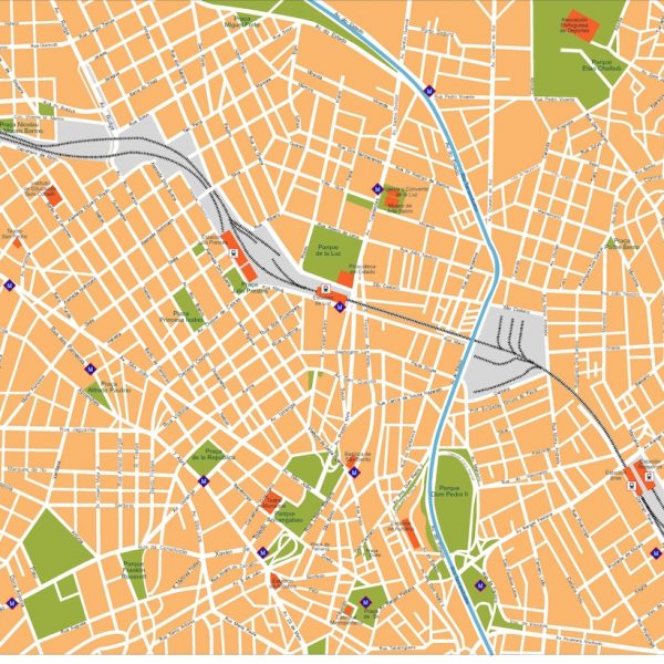 sao paulo vector map