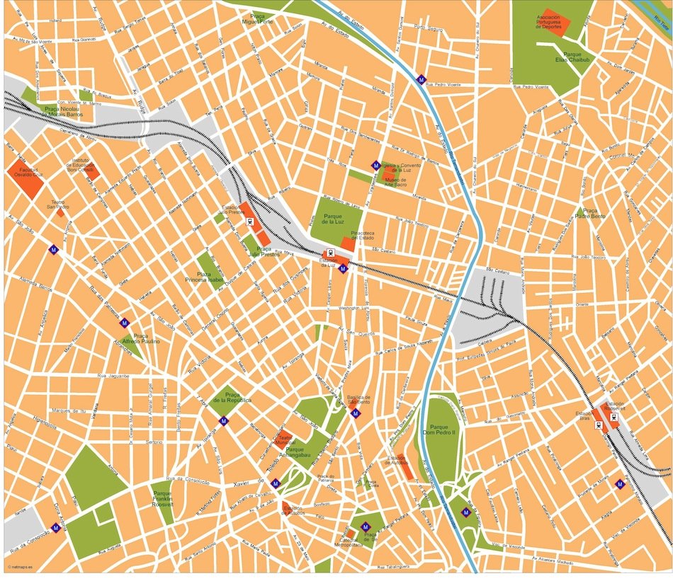sao paulo vector map
