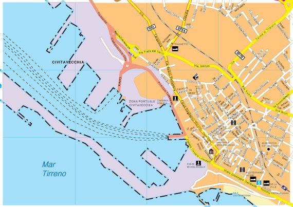 Civitavecchia map