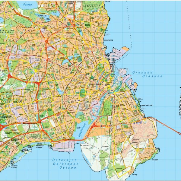 Copenhaguen map vector
