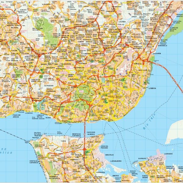 Lisboa map vector