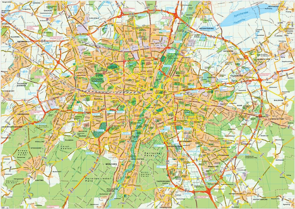 Munchen map vector