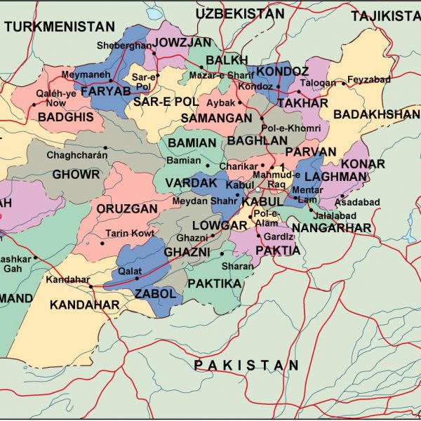 afghanistan political map