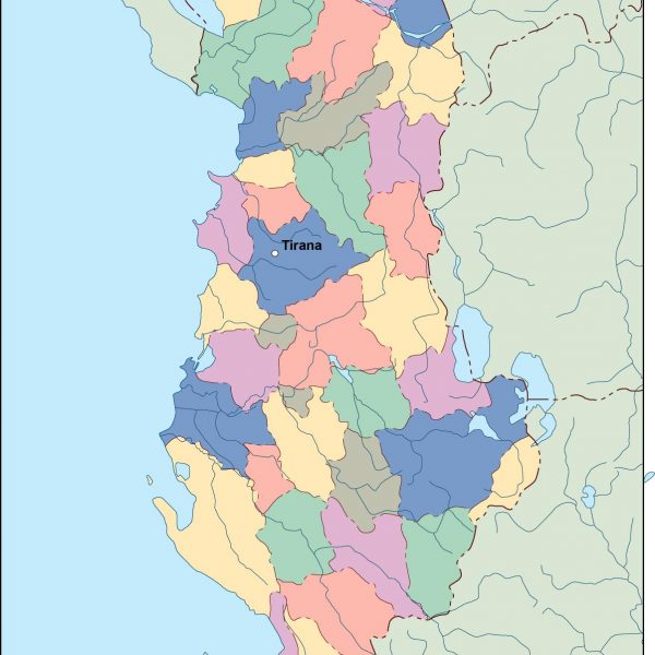 albania vector map