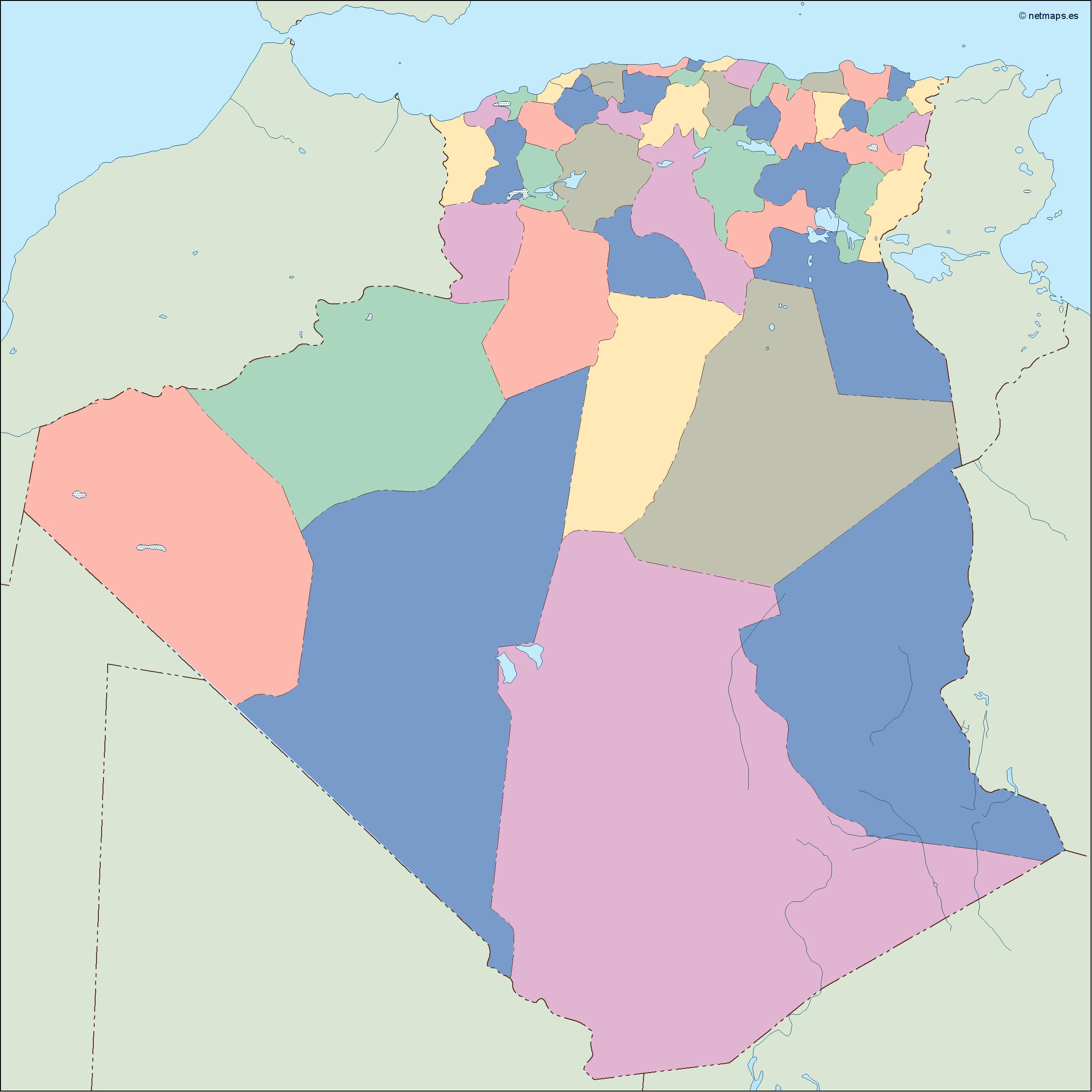 algeria blind map