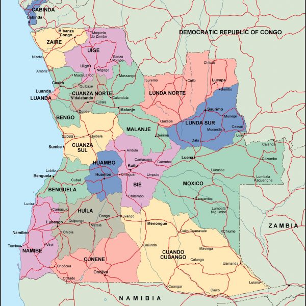 angola political map