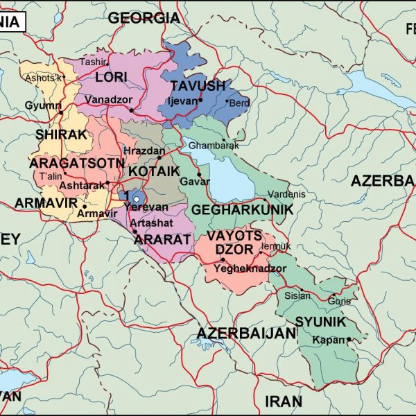 armenia political map
