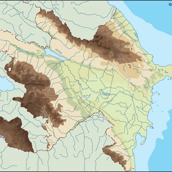 azerbaijan illustrator map