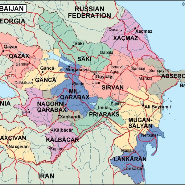 azerbaijan political map
