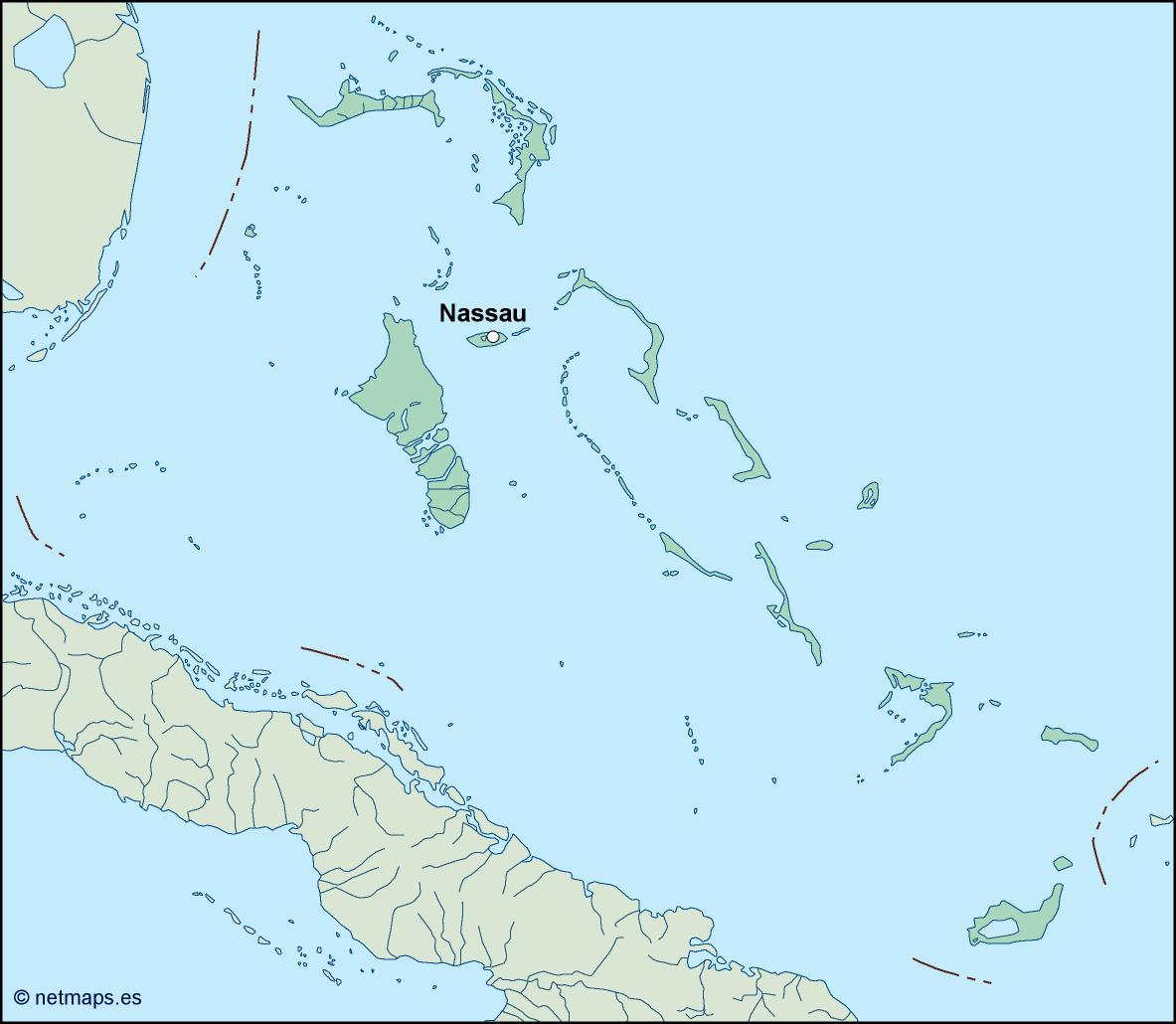 bahamas vector map