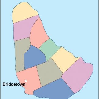 barbados vector map