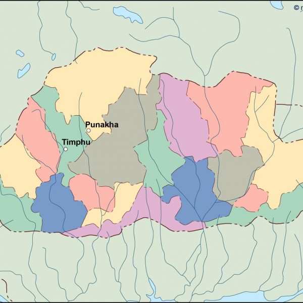 bhutan vector map