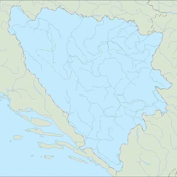 bosnia herzegovina blind map