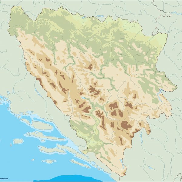 bosnia herzegovina illustrator map