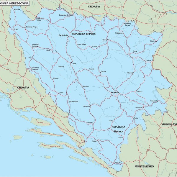bosnia herzegovina political map