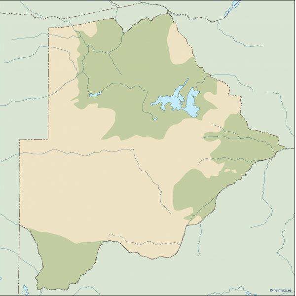 botswana illustrator map