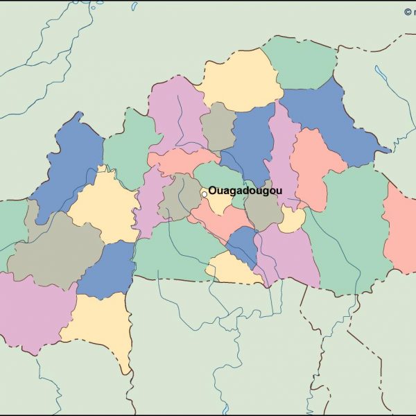 burkina faso vector map