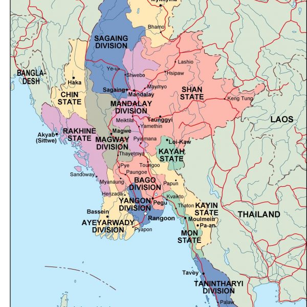 burma political map