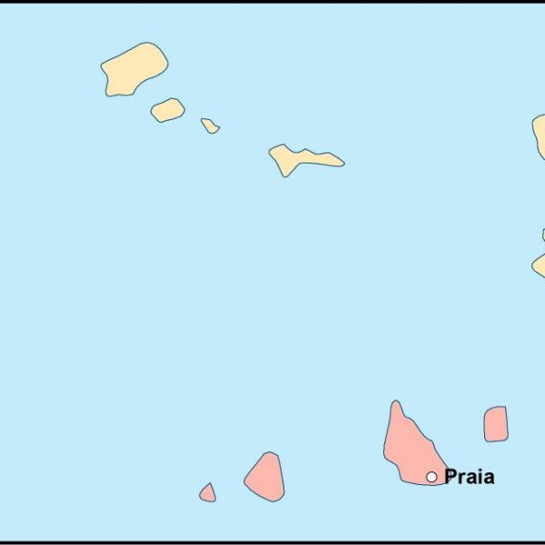cape verde vector map
