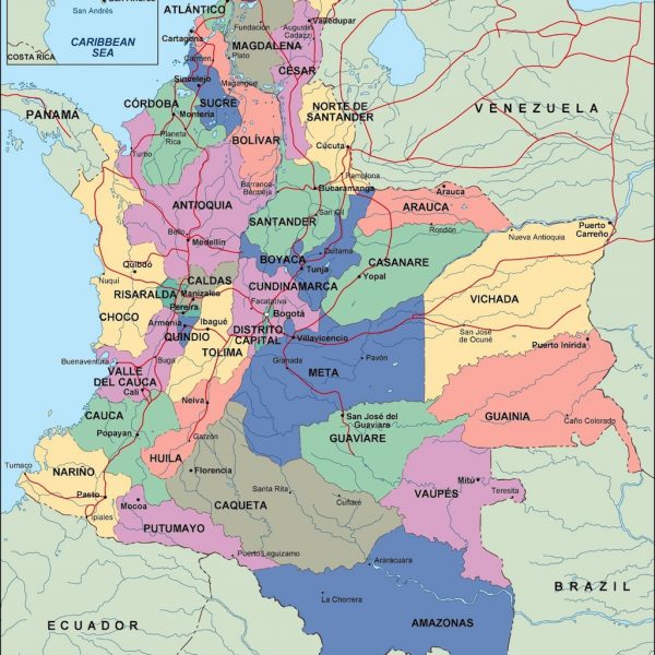 colombia political map