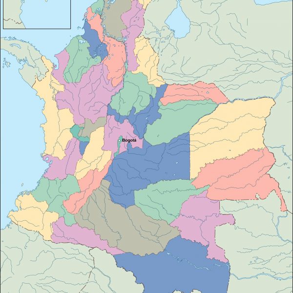 colombia vector map