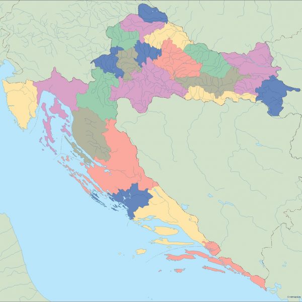 croatia blind map