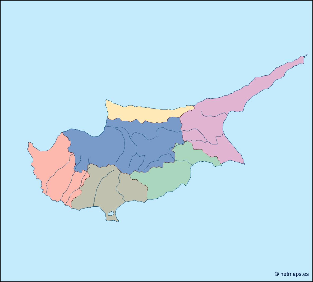 cyprus blind map