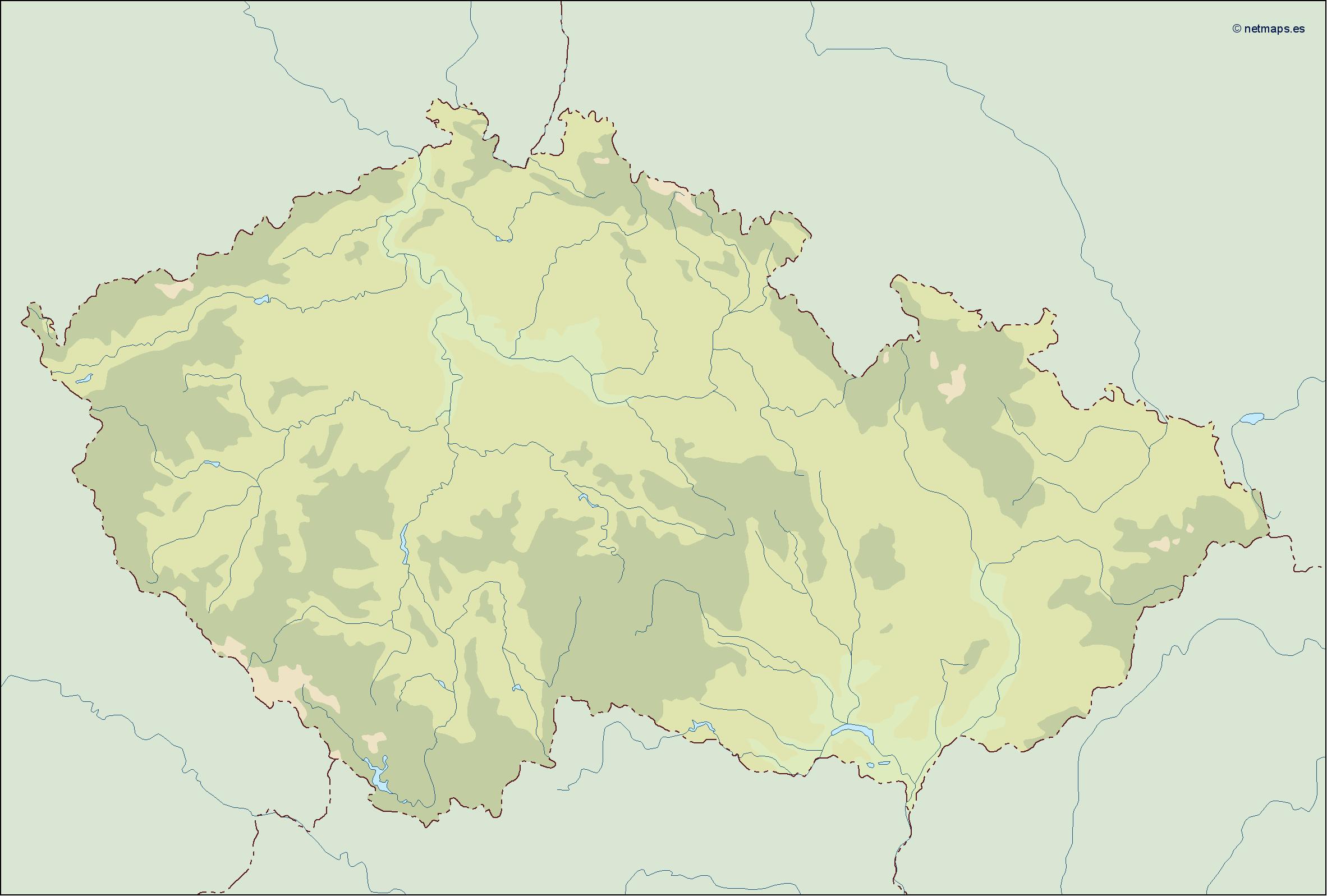 czech republic illustrator map
