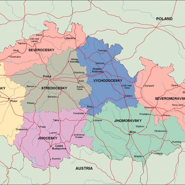 czech republic political map
