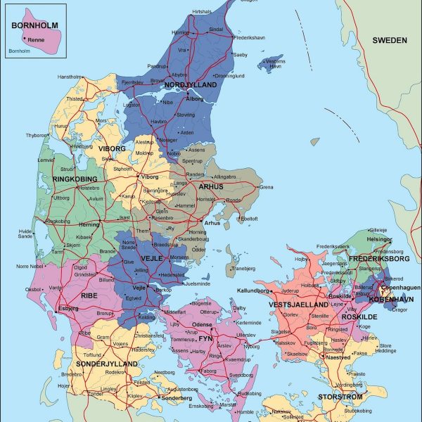 denmark political map