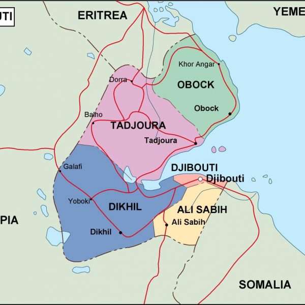 djibouti political map