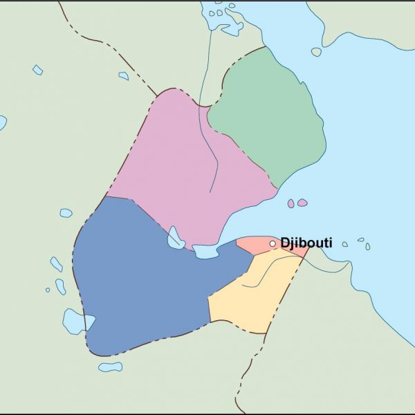 djibouti vector map