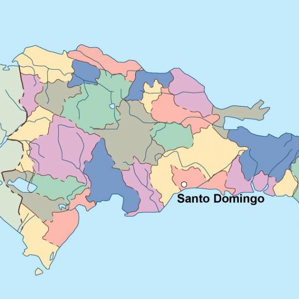 dominicana republic vector map