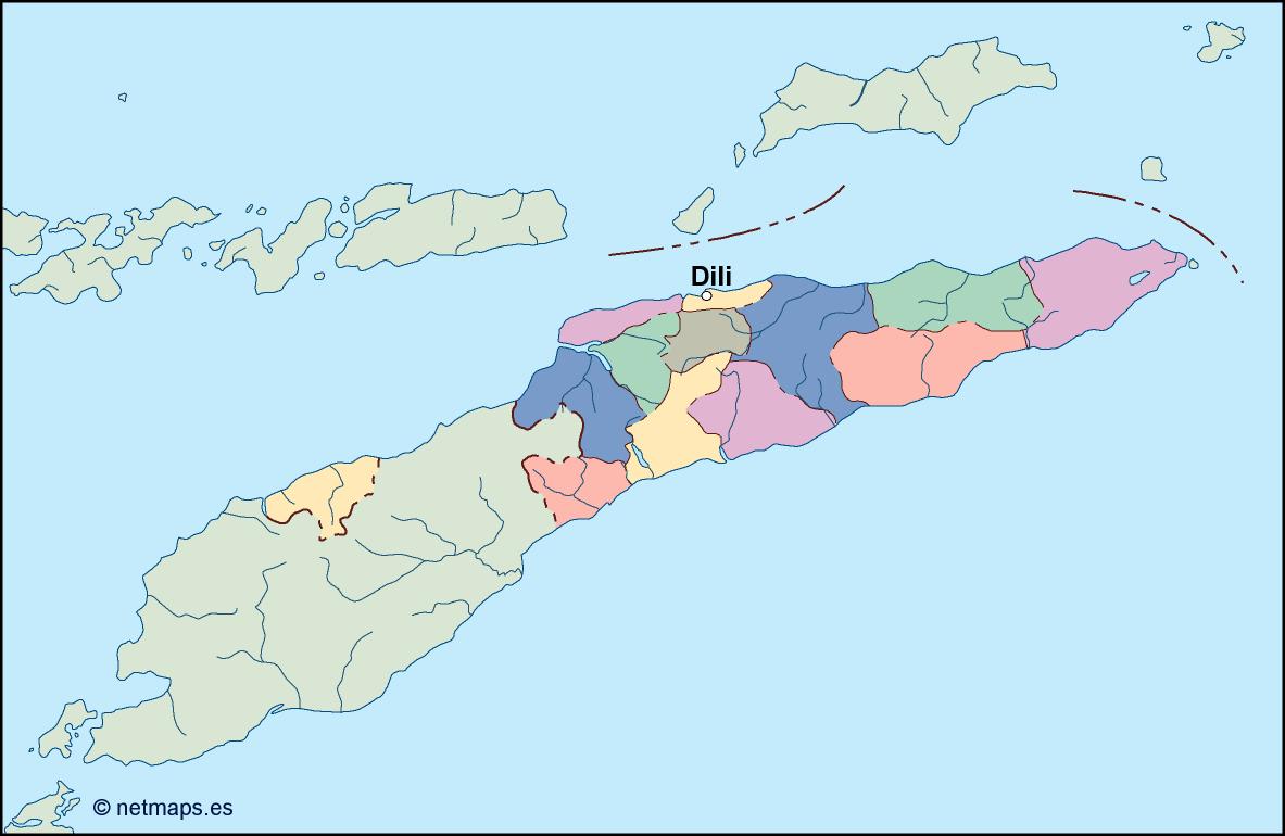 east timor vector map