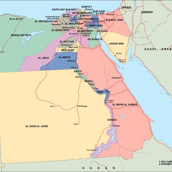 egypt political map