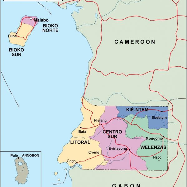 equatorial guinea political map