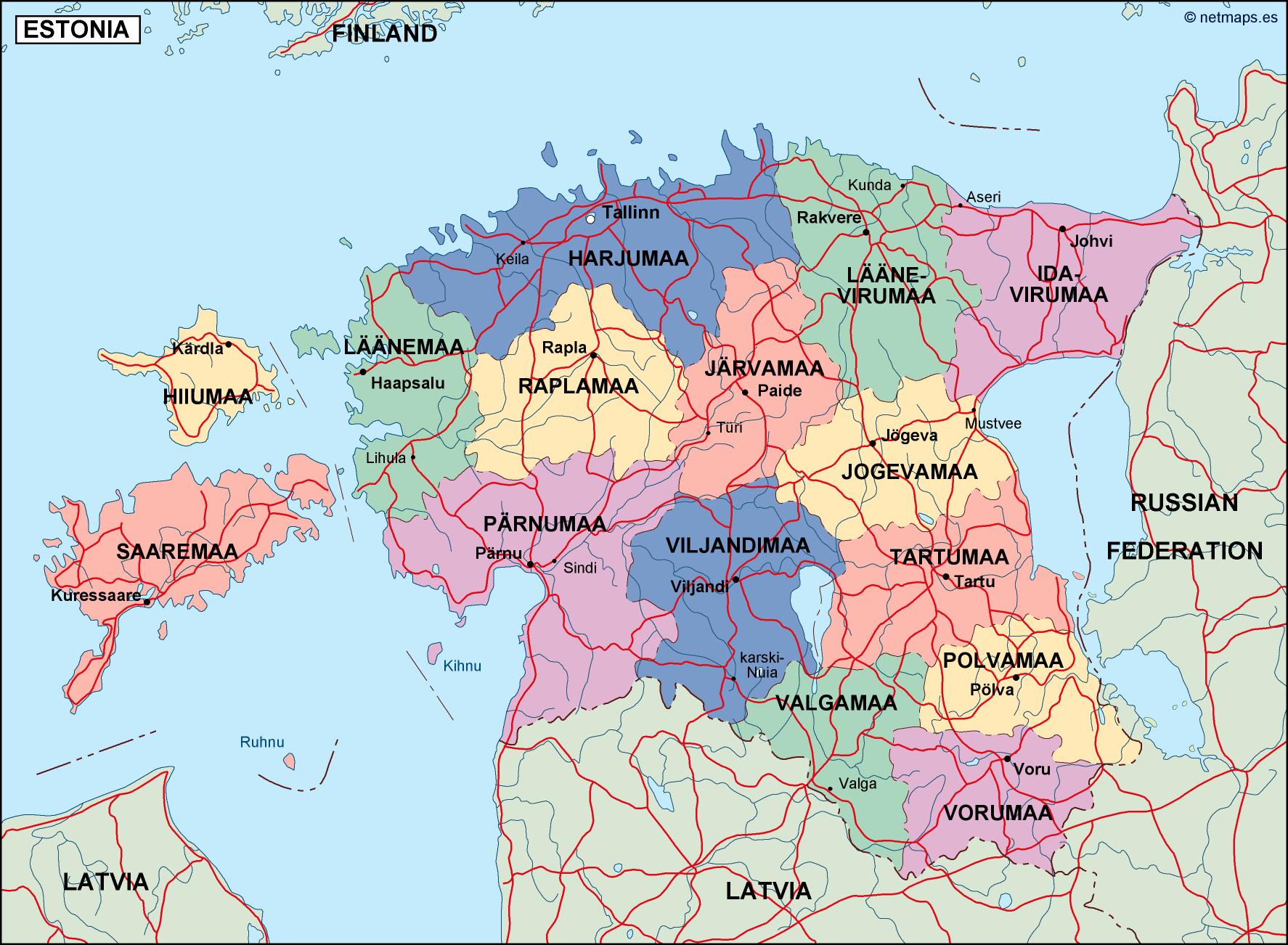 estonia political map