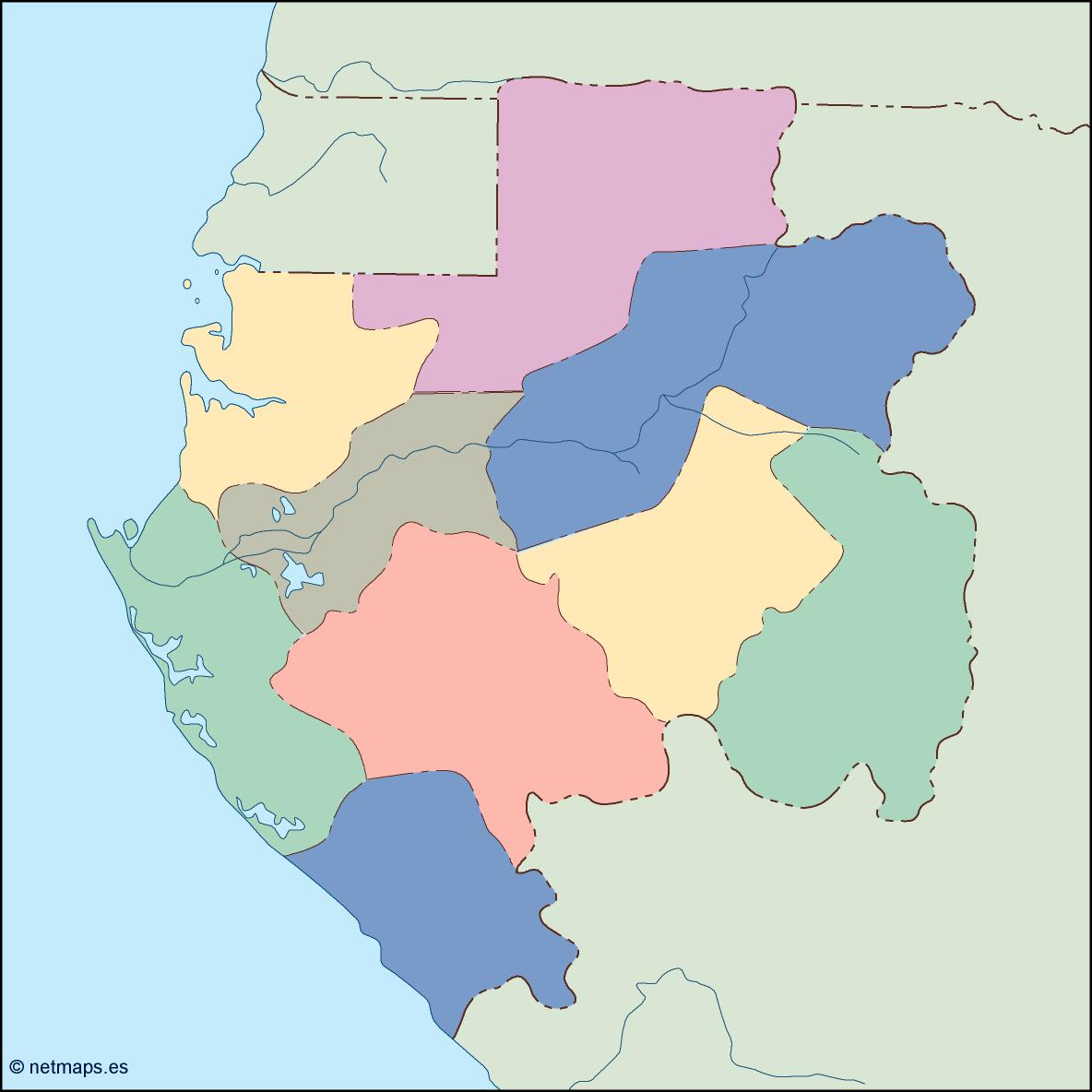 gabon blind map