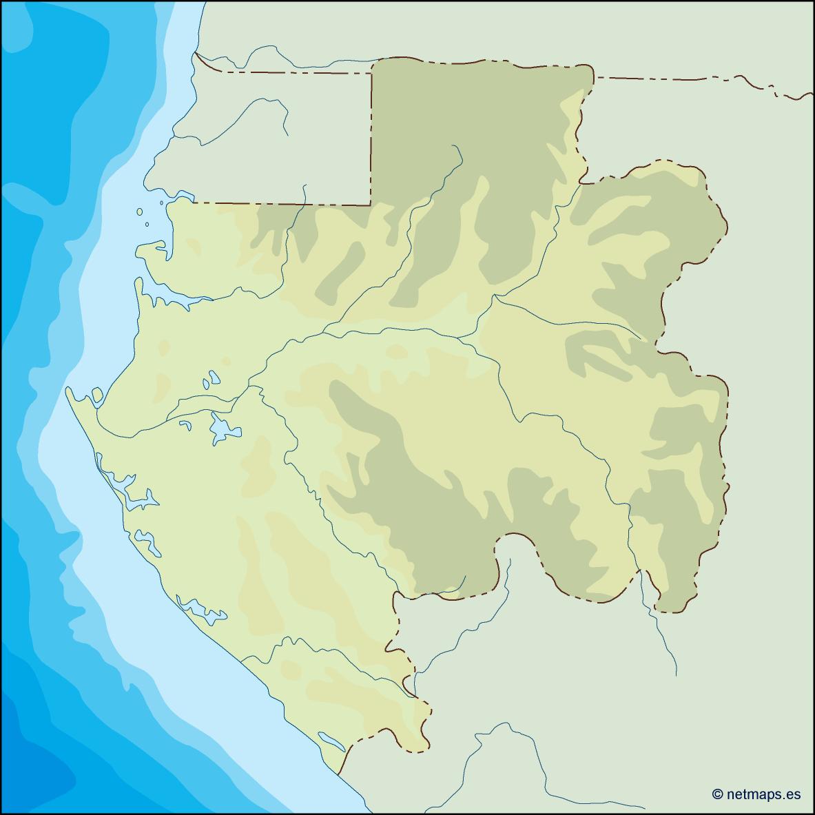 gabon illustrator map