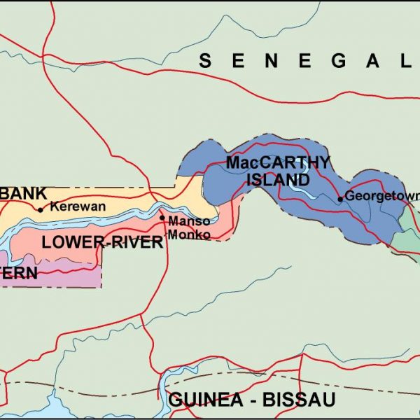 gambia political map